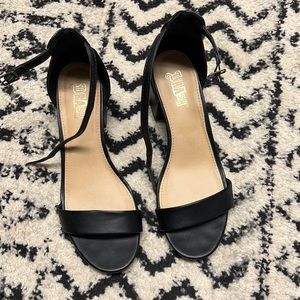 Black block heels
